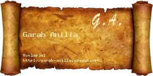 Garab Anilla névjegykártya